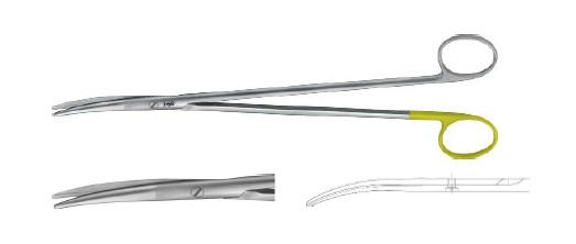 TC НОЖИЦІ ДЛЯ ШОВН. МАТ. ХВИЛ. ЗАТОЧ. ВИГНУТІ 260MM